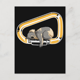 Koala Carabiner Climbing Animal Cute Bouldering Postcard