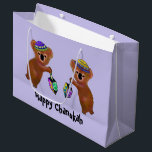 Koala Chanukah Gift Bags<br><div class="desc">Graphic illustration of Koala bears playing dreidels for Chanukah. Celebrate all eight nights with this fun, animal art, design. These gift bags are made with premium quality paper and printed with vivid ink to make gift giving truly special. Available in four sizes and your choice of matte or glossy finish....</div>