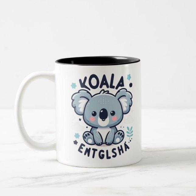  Koala Charm   Two-Tone Coffee Mug (Left)