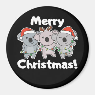 Koala Christmas Animals Koalas Merry Christmas Mag Magnet