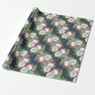 Koala Christmas Blue Wrapping Paper