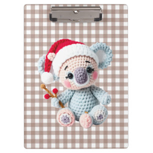Koala Christmas clip art, faux yarn koala, Clipboard