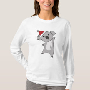 Koala Christmas Cute Animals Kids Santa T-Shirt