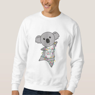 Koala Christmas Fairy Lights Cute Animal Sweatshirt