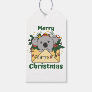 Koala Christmas Letter Winter Animals Koalas Gift Tags