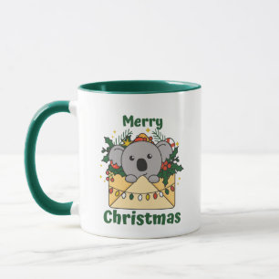 Koala Christmas Letter Winter Animals Koalas Mug