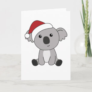 Koala Christmas Snow Winter Animals Koalas Card