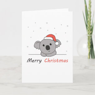 Koala Christmas Snow Winter Animals Koalas Card