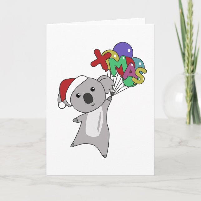 Koala Christmas Snow Winter Animals Koalas Card (Front)