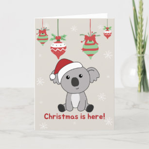 Koala Christmas Snow Winter Animals Koalas Holiday Card