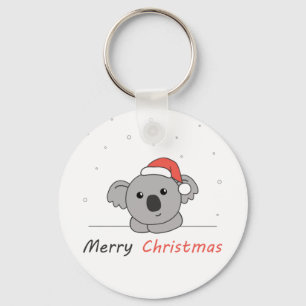 Koala Christmas Snow Winter Animals Koalas Keychai Key Ring