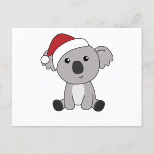 Koala Christmas Snow Winter Animals Koalas Postcard