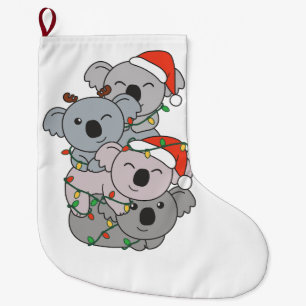 Koala Christmas Tree Christmas Animals Koalas Large Christmas Stocking
