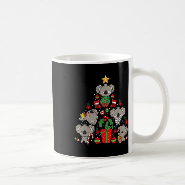 Koala Christmas Tree Cute Bear  Coffee Mug (Right)