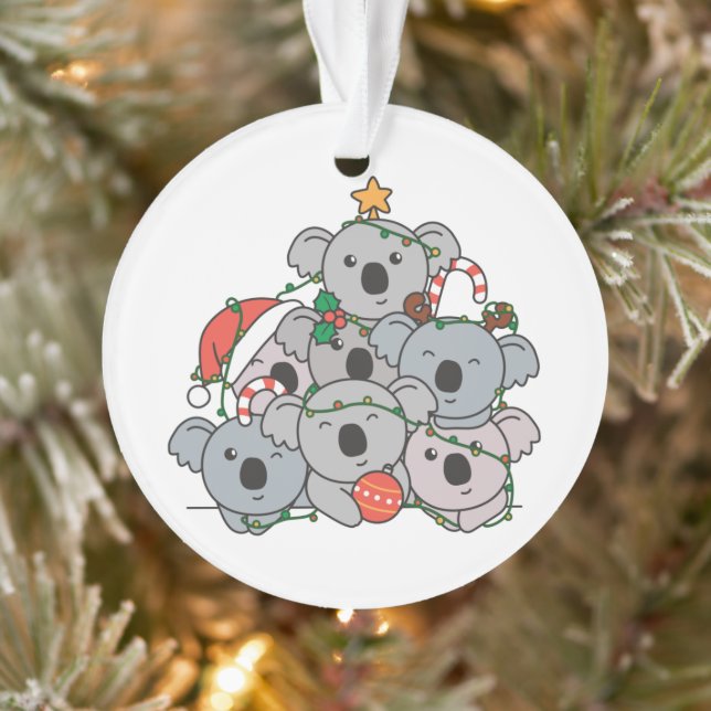 Koala Christmas Tree Funny Animal Christmas Ornament (Tree)