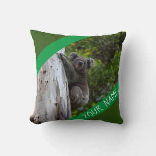 Koala Climbing A Tree Australia Cushion