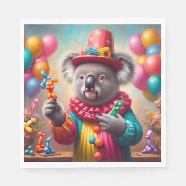 Koala Clown Napkin (Front)