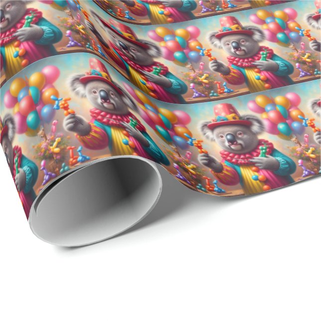Koala Clown Wrapping Paper (Roll Corner)