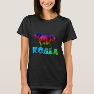 Koala Colourful Misty Koala Bear In Forest Tee