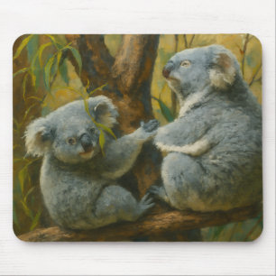 Koala Companions – Realistic Wildlife Pair Mouse Mat