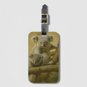 Koala Companions – Tender Wildlife Art Print Luggage Tag