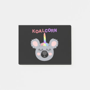 koala corn bear with rainbow horn Cool Koala Post-it Notes