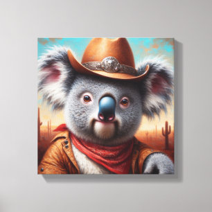 Koala Cowboy Canvas Print