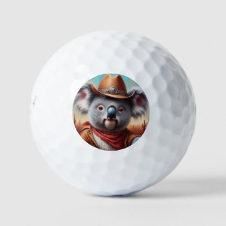 Koala Cowboy Golf Balls