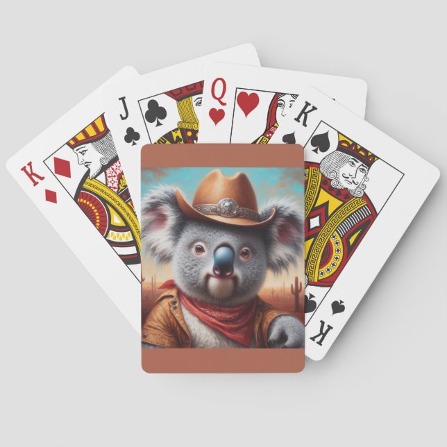 Koala Cowboy Playing Cards (Back)