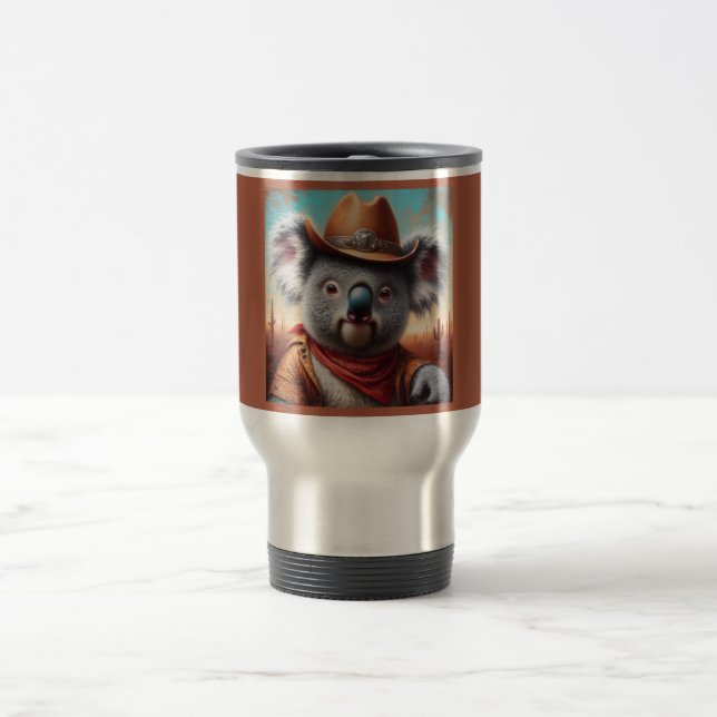 Koala Cowboy Travel Mug (Center)