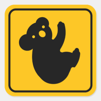 Koala Crossing Cute Road Sign Sticker