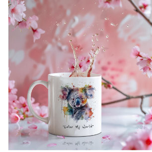 Koala Cuddles in Color, custom Coffee Mug