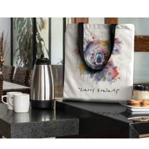 Koala Cuddles in Colour, custom Tote Bag