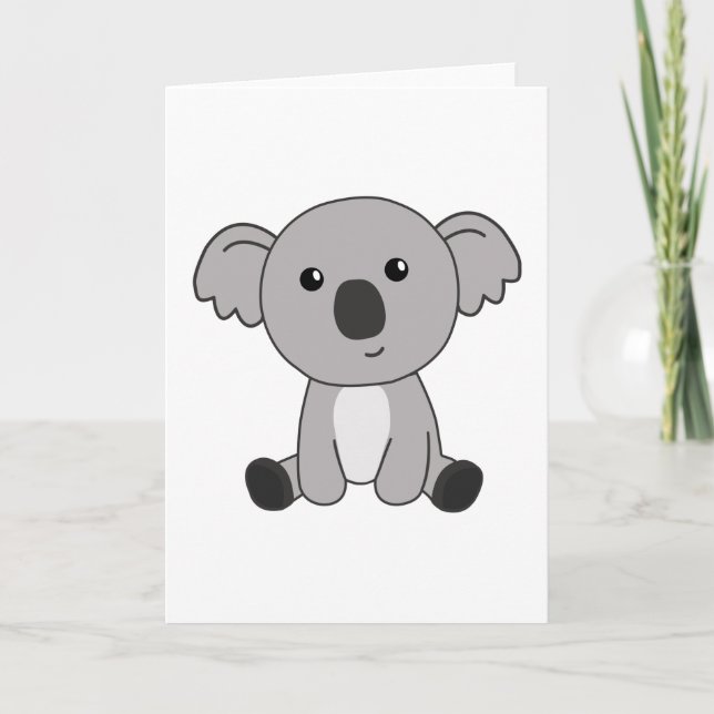 Koala Cute Animals For Kids Cute Little Animals Card (Front)