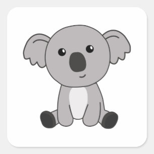 Koala Cute Animals For Kids Cute Little Animals Square Sticker