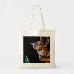 Koala Cute in Tree Gray Tote Bag