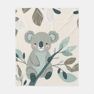 Koala Cuteness Nursery Fleece Blanket