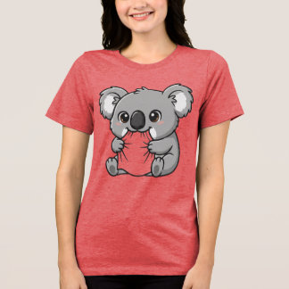 KOALA DESING T-SHIRT FOR WOMEN Tri-Blend SHIRT