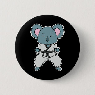 Koala Does Karate 6 Cm Round Badge