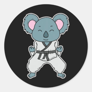 Koala Does Karate  Classic Round Sticker