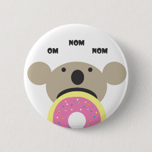 Koala Doughnut Diet 6 Cm Round Badge