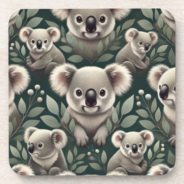 Koala drink coaster set (Front)