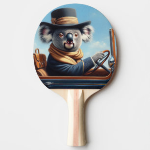 Koala Driving Ping Pong Paddle
