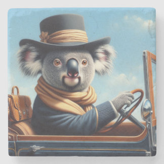 Koala Driving Stone Coaster