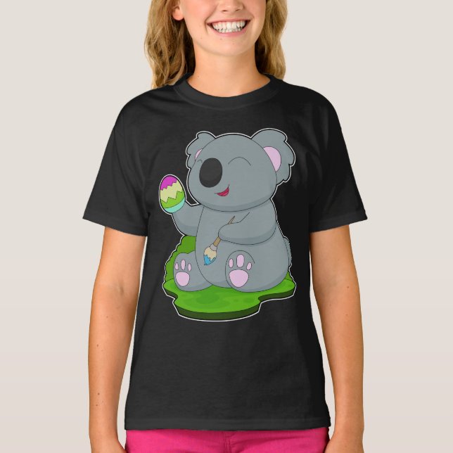 Koala Easter Easter Egg Painting T-Shirt (Front)