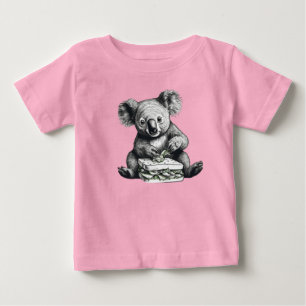 Koala eating a sandwich Cute Bear Baby T-Shirt
