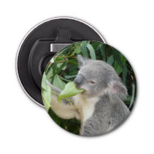 Koala Eating Gum Leaf Bottle Opener