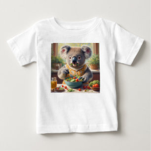 Koala Eating Salad Baby T-Shirt