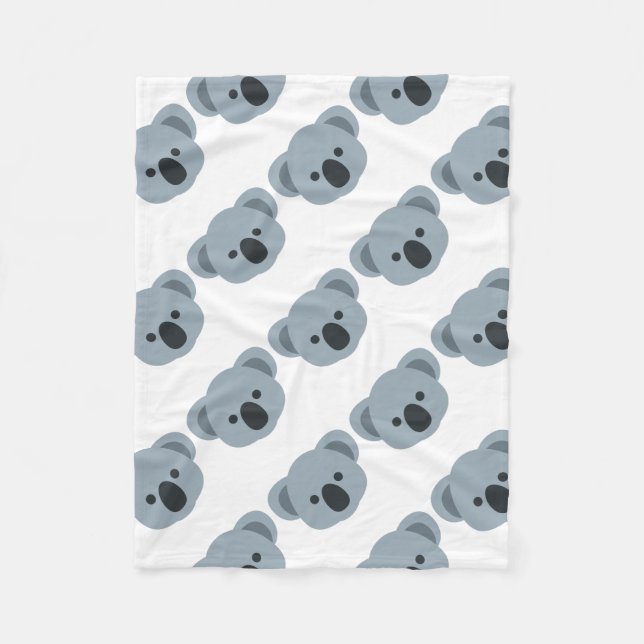 Koala emoji fleece blanket (Front)
