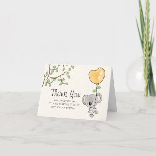 Koala Eucalyptus Baby Shower Thank You  Card